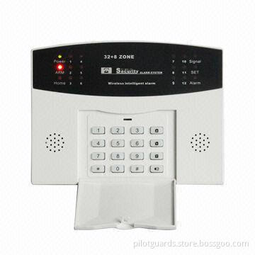 PSTN Alarm System, 315/433MHZ, 8 Wired/32 Wireless Defense Zones, Voice Prompt, CE and RoHS Marks